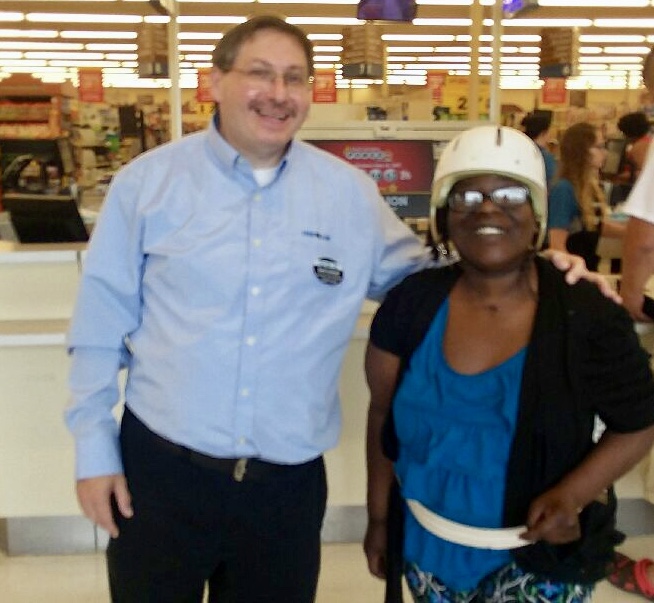Tammy with Gene at the Lincolnton Food Lion