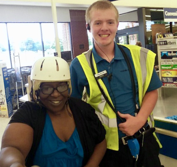 Tammy with Josh at the Lincolnton Food Lion