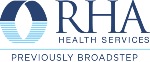 RHA Health Services logo with a subhead that describes that this was previously broadstep